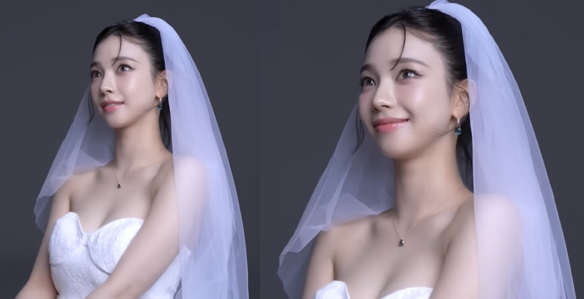 “엄마 나 결혼해” 카리나, 첫 웨딩드레스 자태...베일쓰고 천사날개 '…