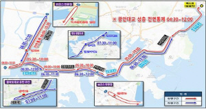 자전거 3천대 행진에 7시간30분 도로 통제 부산시 '비상'