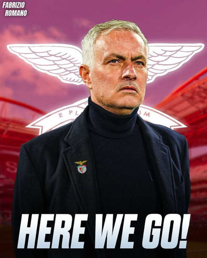 "HERE WE GO→BBC→셀프피셜, 모두 떴다" 역시 '취업의 신' 무리뉴, 25년 만의 귀환…"난 거절 못해" 벤피카와 2년 계약 전격 합의