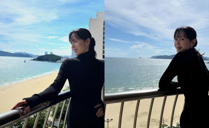 [SCin스타] 어제는 핑크, 오늘은 블랙? 손예진, 해운대 밝히는 여신 비주얼