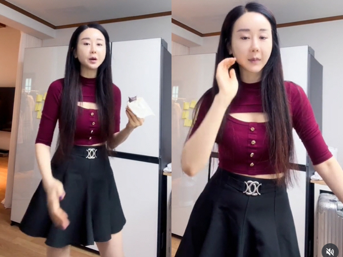 싱글맘 함소원, 처녀 때 옷 꺼내 입었더니...군살 없는 몸매에 깜짝