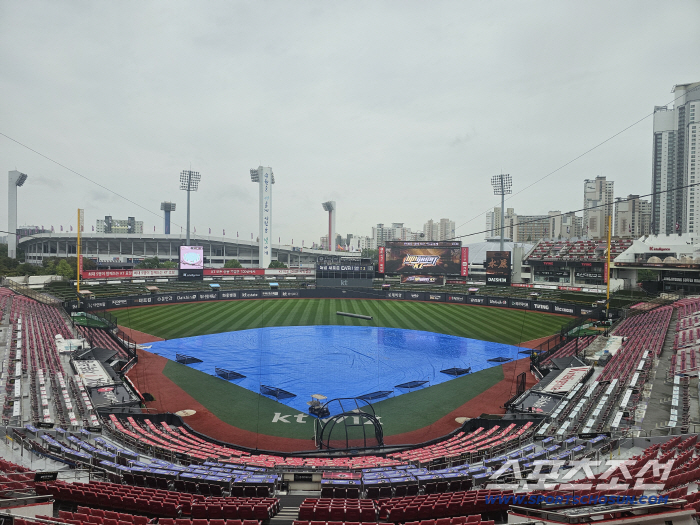 DH 치른 KT 휴식 얻을까…비 쏟아지는 수원 한화-KT 개시 물음표→취소 시 추후 편성