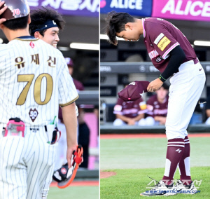 헤드샷 맞고도 상대 루키에게 미소→도루 성공→득점까지...'배려 투혼' 모두 보여준 황성빈[부산 현장]