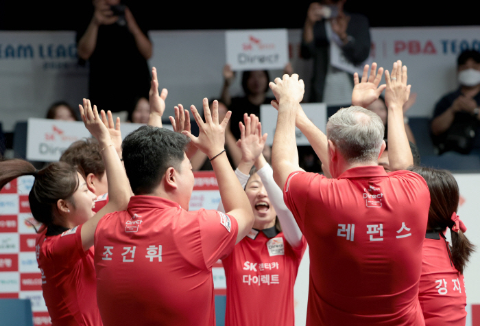 '디펜딩챔피언' SK렌터카, 6연승 질주 단독 1위…3라운드 우승향해 성큼