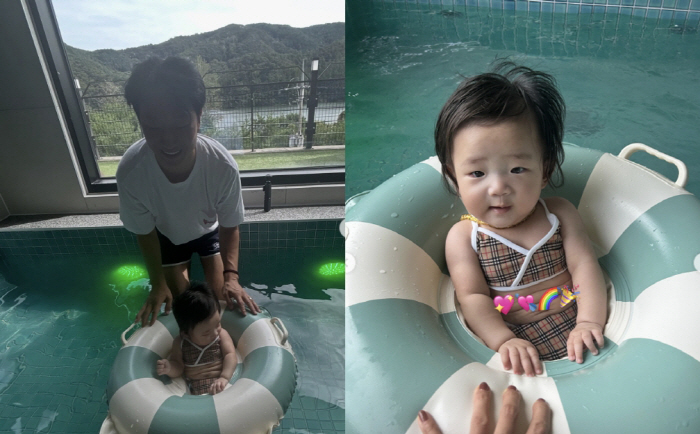 아빠 이규혁 닮아 엉엉 울었다는 손담비 딸...붕어빵 부녀의 "가족여행 …