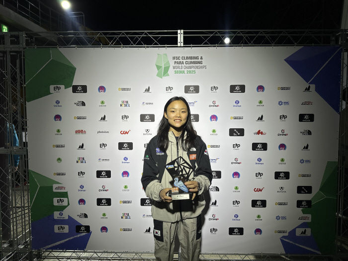 韓 스포츠클라이밍 간판 서채현, 2025년 월드컵 리드 세계랭킹 2위