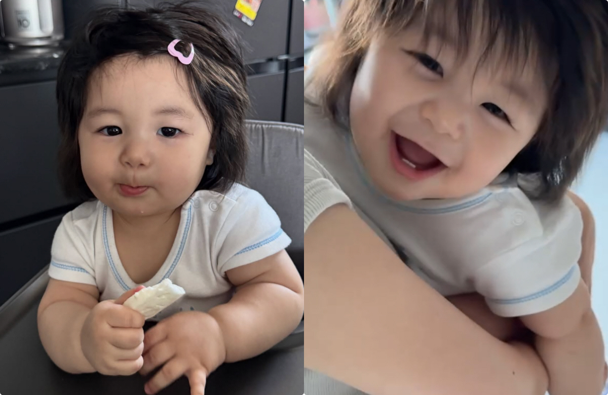 심형탁 子 하루, 사자머리 벗고 눈웃음 폭발."실물이 더더더 사랑스러워"