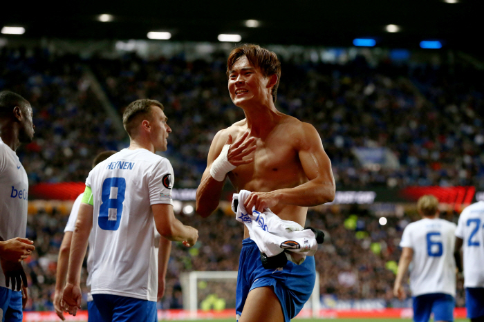"독일 보고있나" 오현규, '또' PK 실축→골 폭발…헹크, 10명 싸운 레인저스 1-0 제압→UEL 첫 승 환희