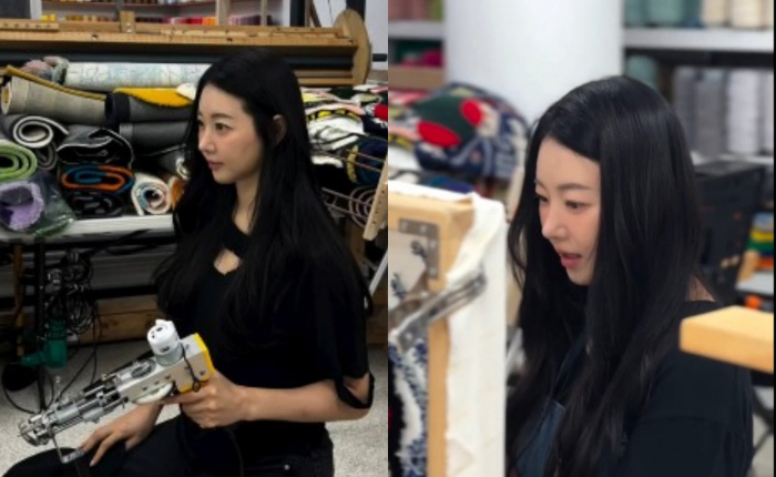 “체력소모 장난 아냐” 46세 김사랑, 작업실서 포착된 집중 모드[SCin스타]