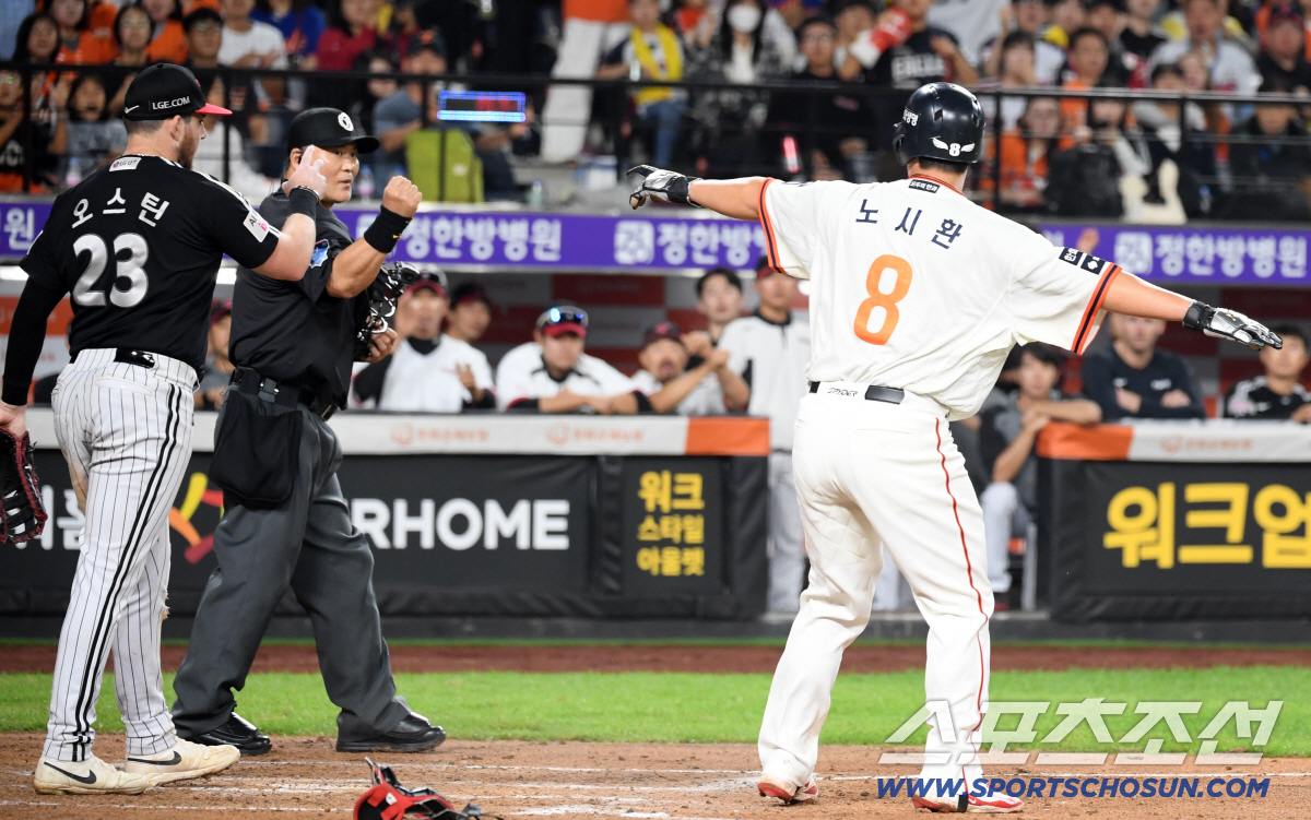 '32HR 거포' 명품 표정 연기에 '우승 포수'도 당했다…"원래 연기를…