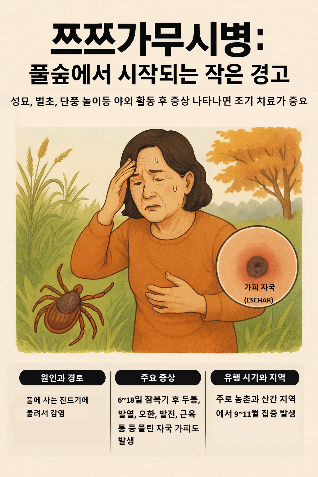 [SC 건강칼럼] 성묘·벌초·산행 시 '쯔쯔가무시병' 주의…감기로 착각하…