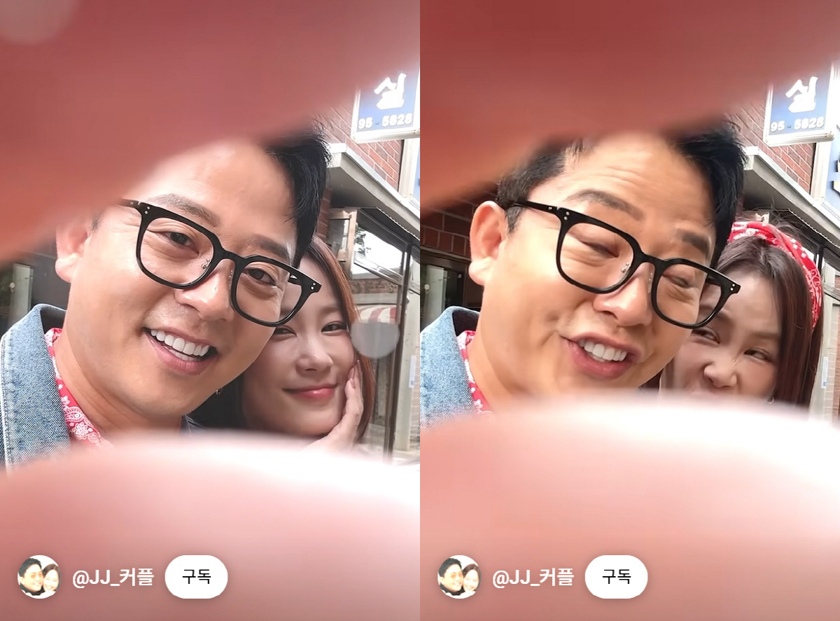 김준호♥김지민, 신혼인데 벌써 로맨틱 증발..엽기적인 투샷 '폭소'