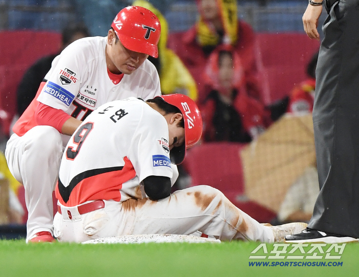 '천만다행' KIA 윤도현, 손가락 골절상 피했다...검진 결과 단순 염좌 [광주 현장]