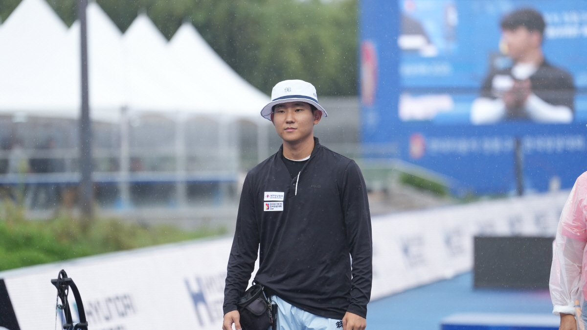 [포토]정몽구배 男 컴파운드 4강 양재원 '우승으로 가자!'