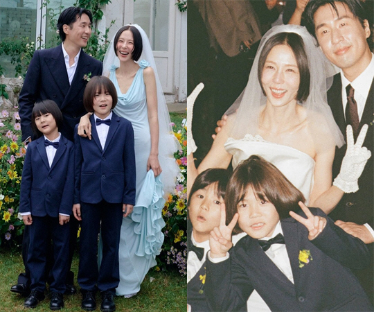 두 아들과 발맞춘 김나영♥마이큐, 로맨틱 웨딩..고현정·홍진경 '축하 물…