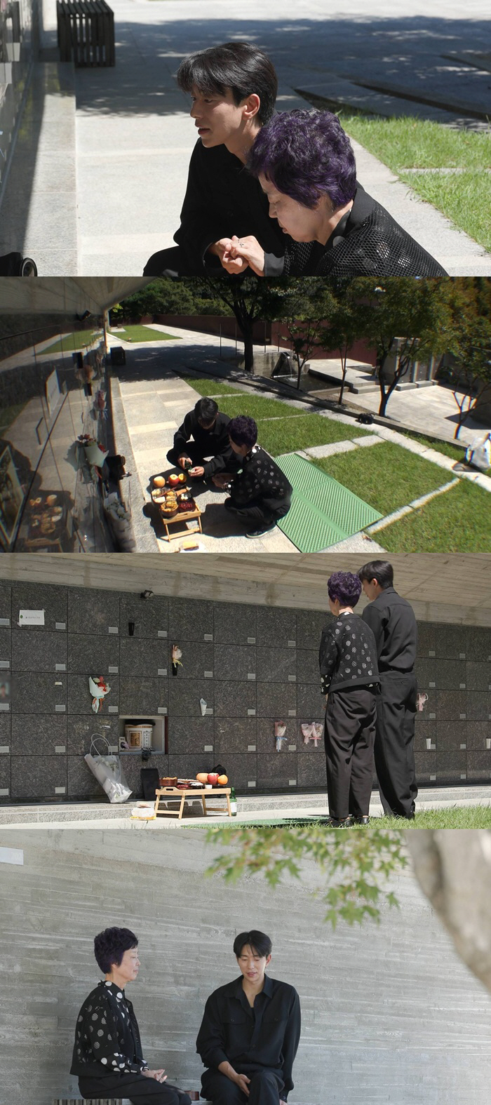 "참 드문 일" 윤현민, 새어머니와 친부 봉안당 방문..제사상 올리며 눈…
