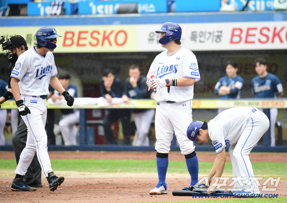 '분위기 반전 성공' 삼성, 드디어 천금 같은 선취점, 희생번트→눈야구로…