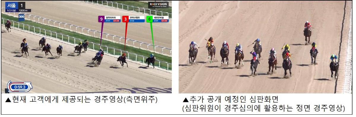 [경마]'심판위원 전용'정면 경주영상 공개…경마 공정성 제고