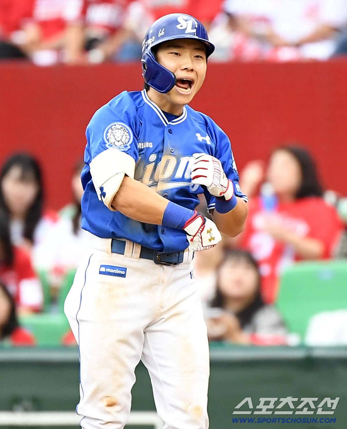 [포토] 적시타 친 김지찬의 환호