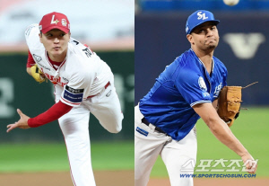 '깜짝' 김건우 VS '행운' 가라비토 2차전 맞대결…삼성 2연승으로 대구 갈까[준PO 현장]