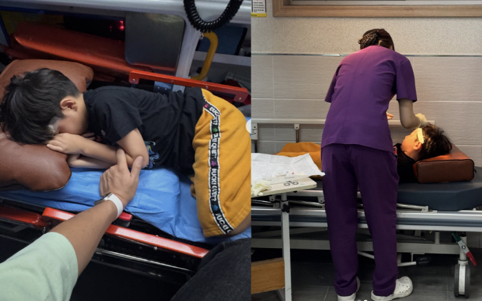 "얼굴 50바늘 꿰맸다" 김재욱, 동생 3번째 암수술 이어 추석에 또 눈…