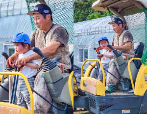 김병만子, '리틀 족장' 탄생했다 '자식농사 대성공'...포크레인 운전도 척척