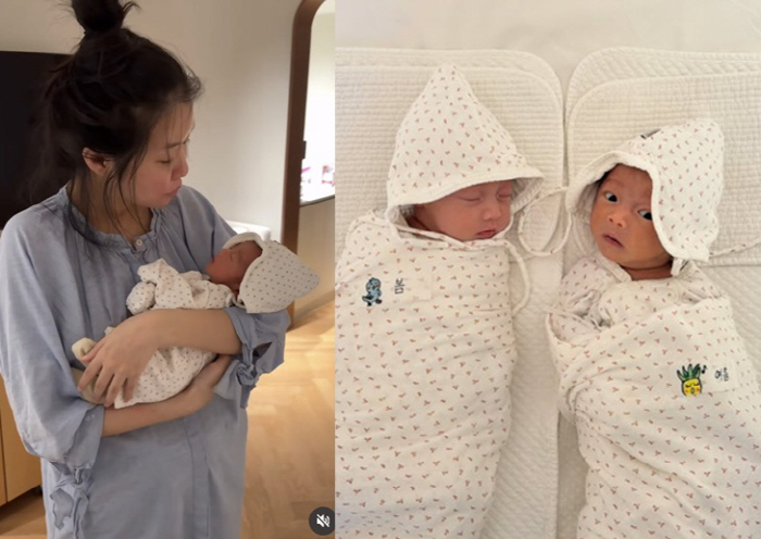 '응급 출산' 김지혜, 한달 된 쌍둥이 걱정 "아직 3kg도 안 돼"