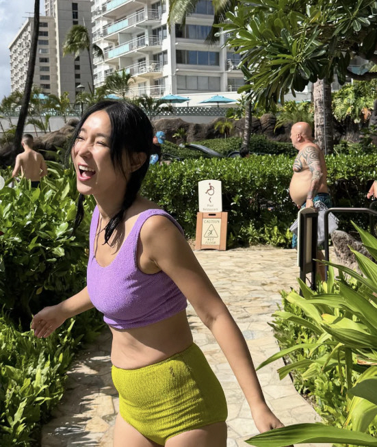 이지혜 "배는 약간 나왔어도"…하와이서 당당히 드러낸 수영복 몸매