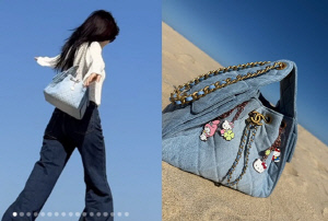 박하선, 수백만원 샤넬백 모래 위에 '툭'..관리 1도 안 하는 여유