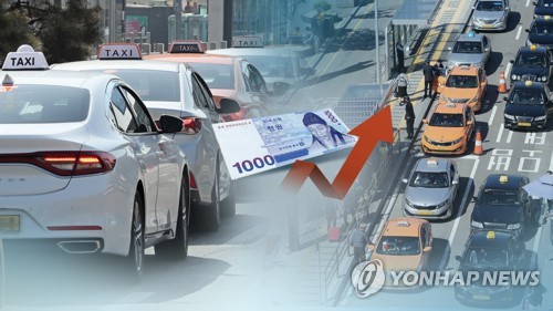 광주 택시 기본요금 22일부터 4천300원→4천800원 인상