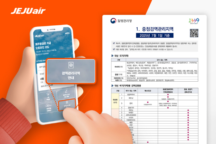 제주항공, 국제선 검역 안내서 디지털 전환…"A4 종이, 연간 4만장 절…