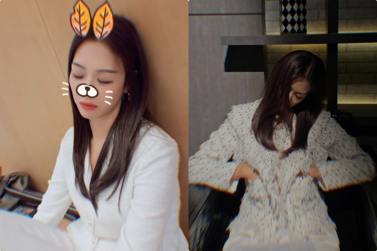 '강경준♥' 장신영, 무거운 가장의 무게..촬영 중 꾸벅 "아 피곤하다"
