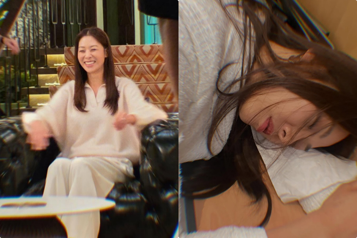 '강경준♥' 장신영, 무거운 가장의 무게..촬영 중 꾸벅 "아 피곤하다"
