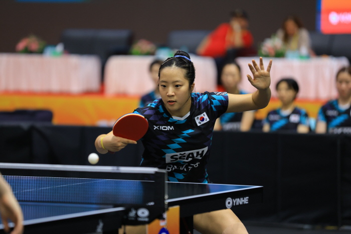 "이래서 에이스"신유빈,홍콩전 2점 잡으며 펄펄,女탁구 亞선수권 4강 컴백