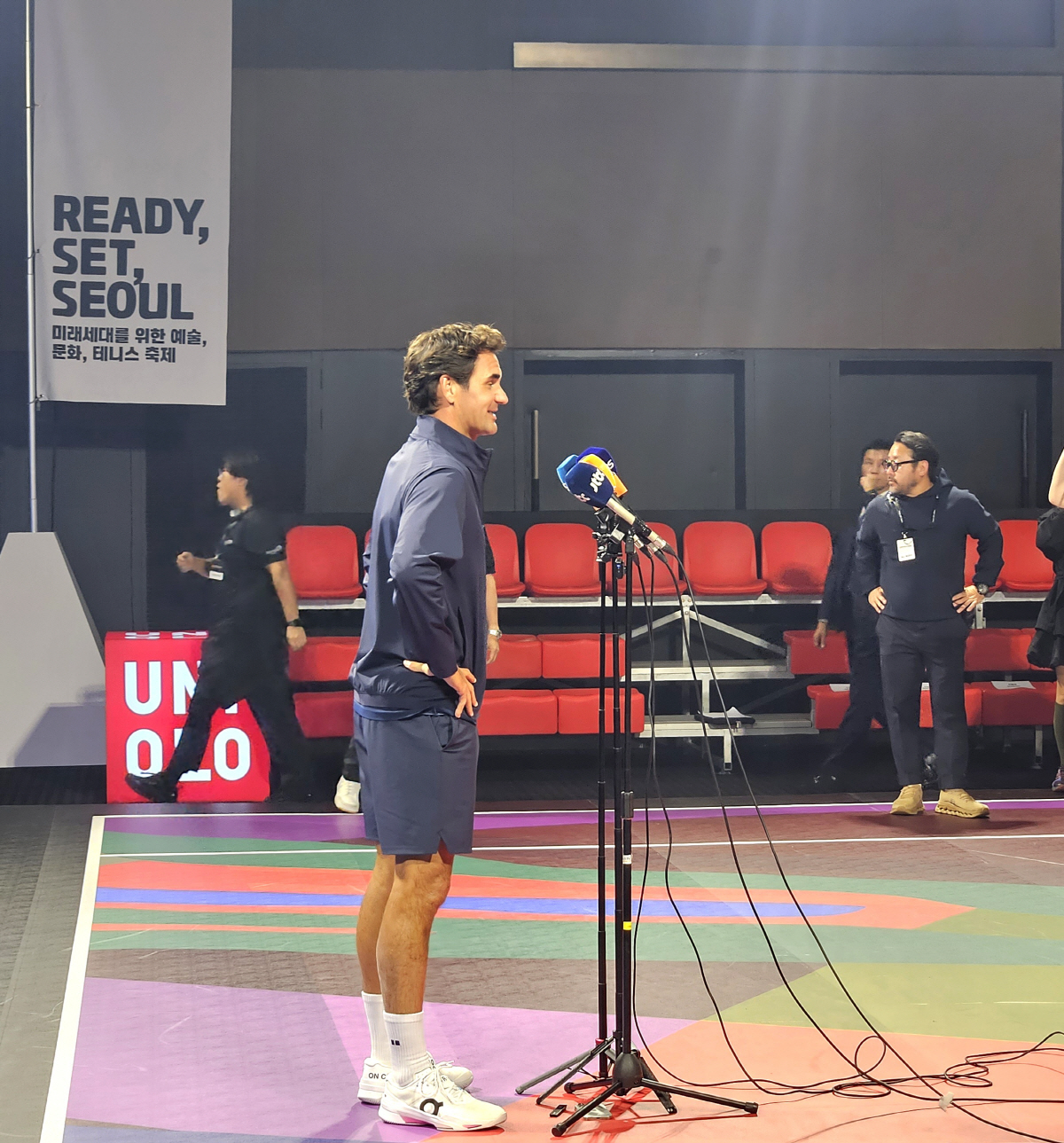 [현장에서]"'황제' 페더러가 18년만에 한국에 떴다!" 월클 클리닉에 …