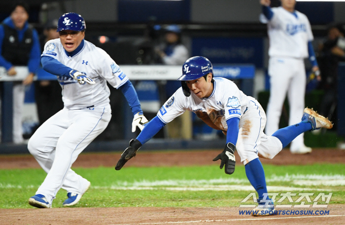 "좀 움직여야죠" 이종욱의 공언, 김지찬 만나 현실화...'3이닝만 강판' 앤더슨 무너뜨린 발야구 위용[준PO3]