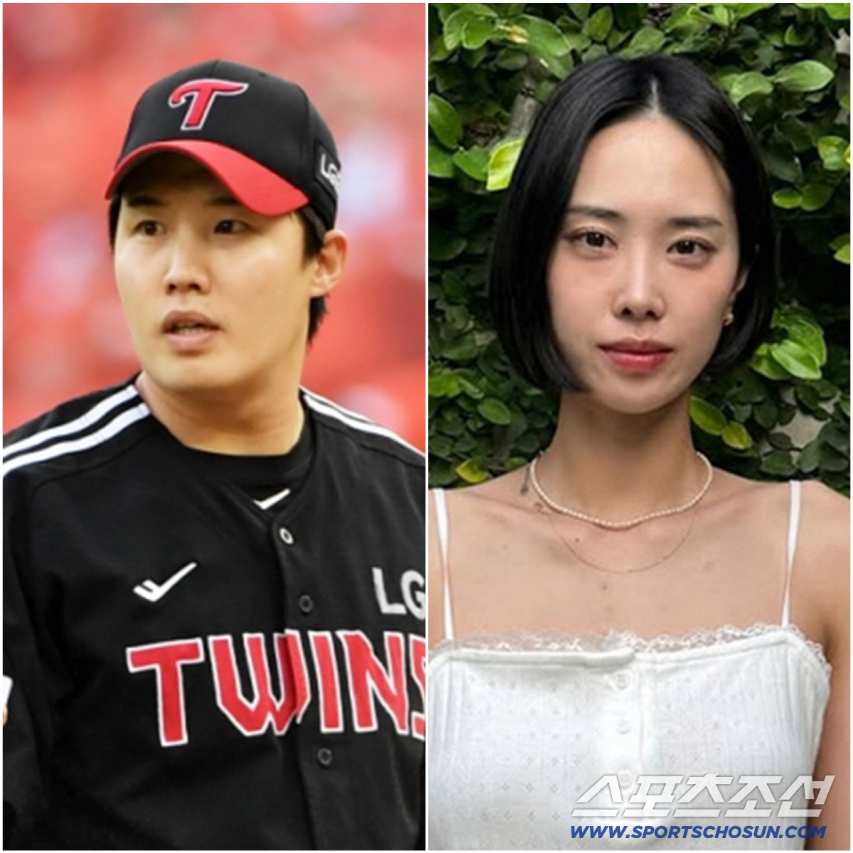 LG 임찬규, '손나은 동생'과 연내 결혼설 정식 부인 "올해는 아니야"…
