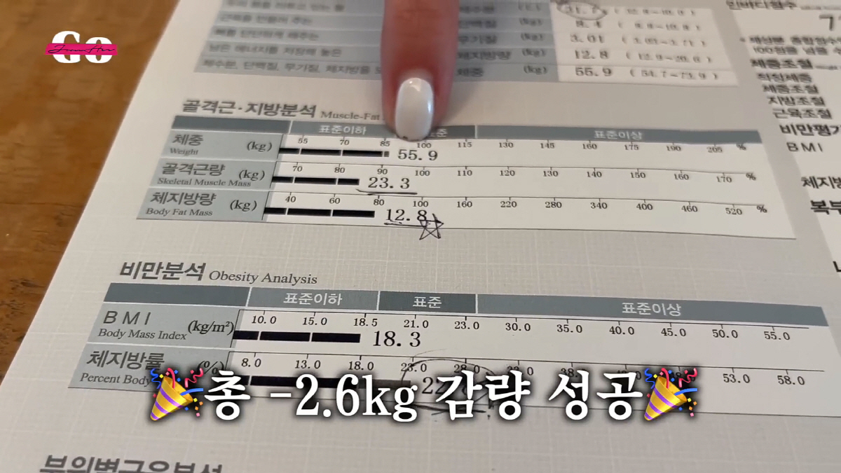 '몸매女神' 고준희, '급진급빠' 비법 공개…58.8kg→55.9kg "…
