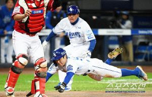 '작두 탄 이종욱 코치 선택' 믿고 홈까지 달린 김지찬의 포효...박진만 감독 기동력 야구도 대성공[대구 현장]