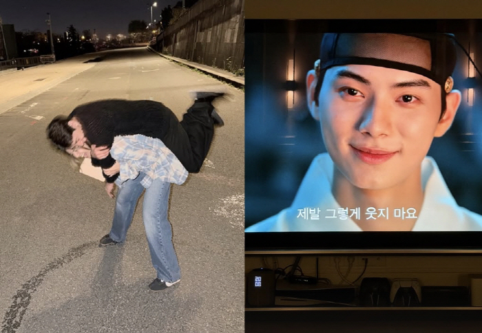 블랙핑크 리사, 어두운 밤거리서 의문男 업어치기 무슨일[SCin스타]