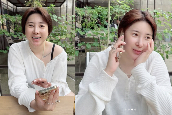 '10kg 찐' 서인영 성수동 포착..동글동글해도 당당한 민낯