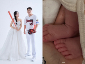 선수♥치어리더 부모 탄생..한준수♥김이서 혼전 출산 발표 