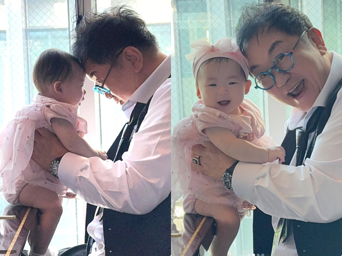 이용식, 붕어빵 손녀와 이마 뽀뽀 '뭉클'..딸 이수민 울컥 "손녀 바보 할아버지"