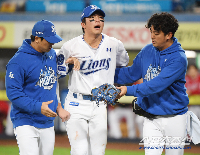 김영웅 '최악'은 피했다, 왜 감독은 "내일 몸 상태 보고 결정한다" 했을까[준PO 현장]