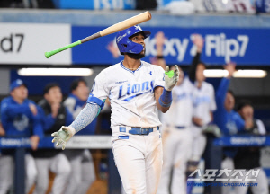 '대전이 보인다!' 디아즈 역전 투런 → 이재현 백투백 작렬, 최강 불펜 무너뜨렸다[준PO 현장]