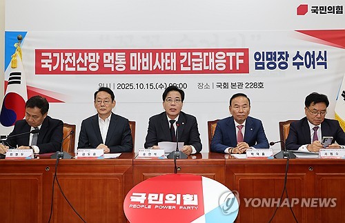 국힘 '국가전산망 마비사태' TF 가동…"진상규명·대책마련"