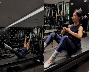 '51세' 정혜영, 크롭탑 올리고 드러낸 복근...♥션과 근육질 부부 인증