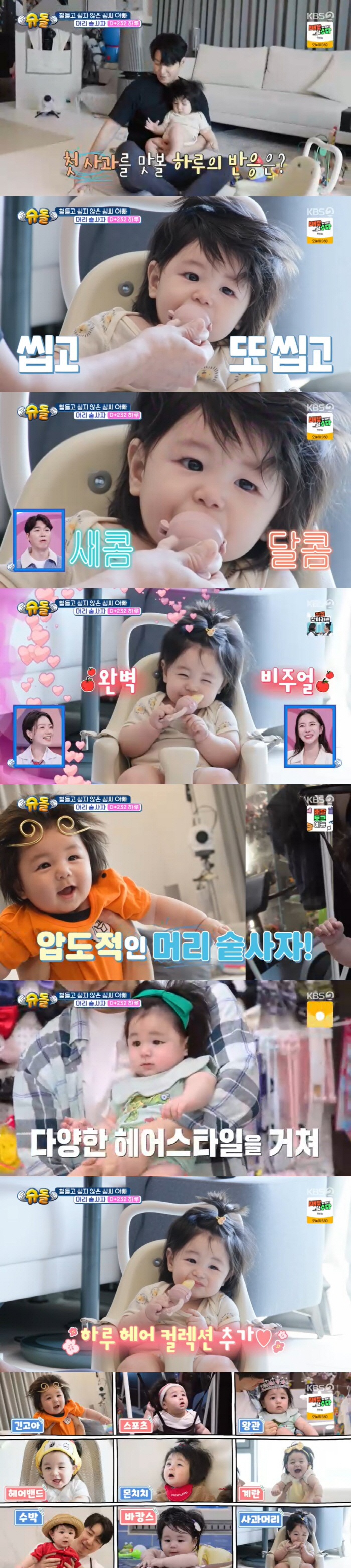 심형탁 子 하루, 사자머리서 사과머리로 변신 "서있던 머리 내려가"(슈돌)