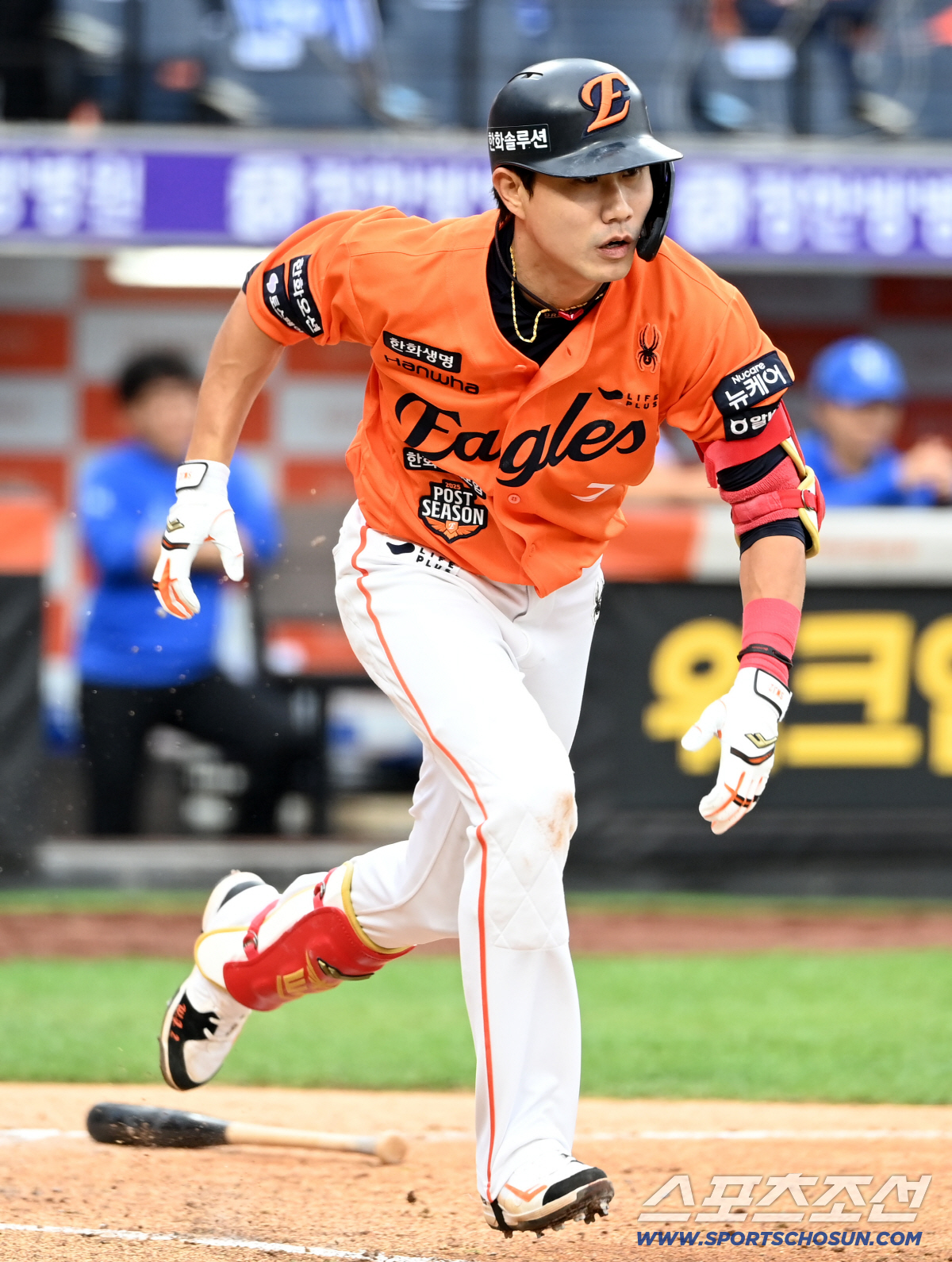 [포토] 심우준, 6회 선두타자 2루타!