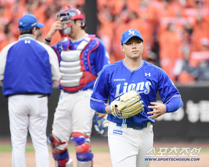 '와, 야구 진짜 어렵네' 그 좋던 배찬승-이호성 당겨 썼더니, 참사가 벌어졌다 [PO1 현장승부처]